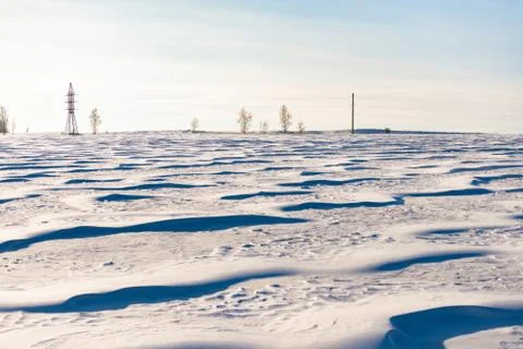 Snow field. Stock Photos