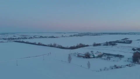 Snow Field At Sunset Stock Footage 146945191