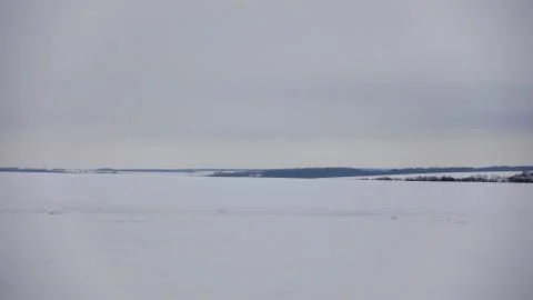 Snow fields in the Russian outback 库存照片