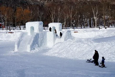 Snow figures Stock Photos