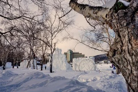 Snow figures Stock Photos