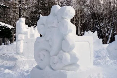 Snow figures  Stock Photos