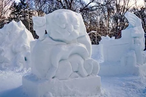 Snow figures Stock Photos