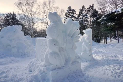 Snow figures Stock Photos