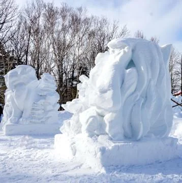 Snow figures Stock Photos