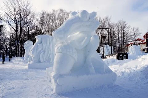 Snow figures Stock Photos