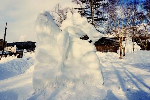 Snow figures Stock Photos