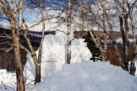 Snow figures Stock Photos
