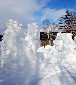 Snow figures Stock Photos