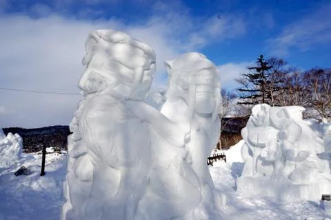 Snow figures Stock Photos