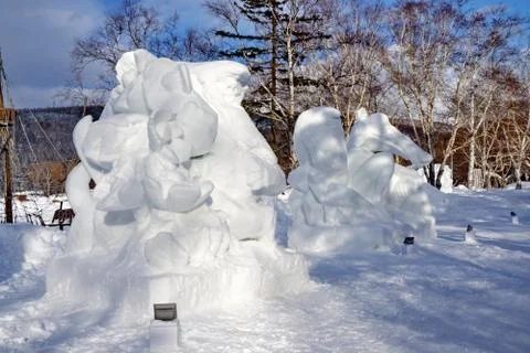 Snow figures Stock Photos