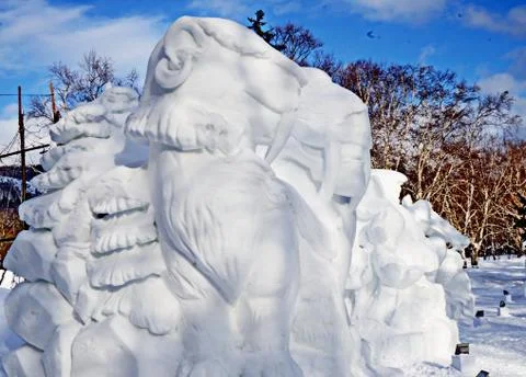 Snow figures Stock Photos