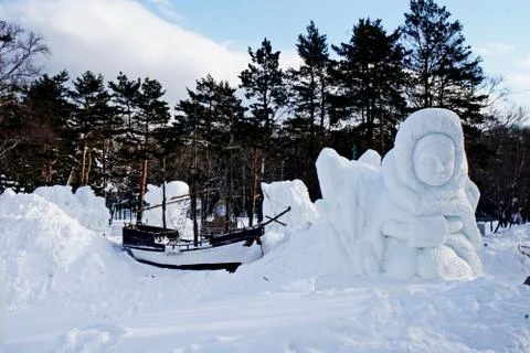 Snow figures Stock Photos