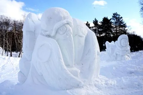 Snow figures Stock Photos