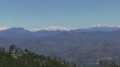 Snow filled himalaya video , tree video . 4k video . Stock Footage 168999958