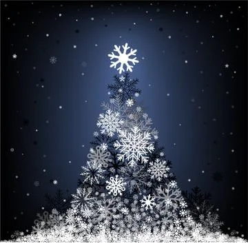 Snow fir-tree Stock Illustration