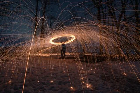 Snow Fire 스톡 사진