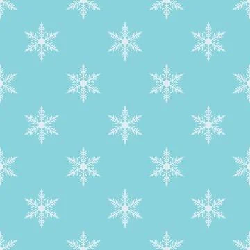 Snow flacks vector seamless pattern design Stock Illustration
