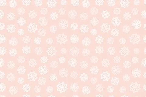 Snow flake Christmas seamless pattern delicate dusty color Stock Illustration