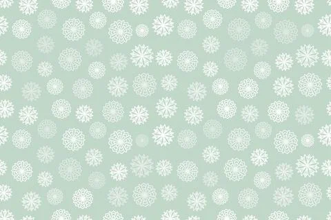 Snow flake Christmas seamless pattern delicate dusty color Stock Illustration