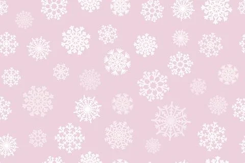 Snow flake Christmas seamless pattern delicate dusty color Stock Illustration