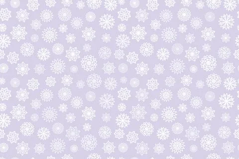 Snow flake Christmas seamless pattern delicate dusty color Stock Illustration