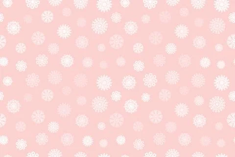 Snow flake Christmas seamless pattern delicate dusty color Stock Illustration