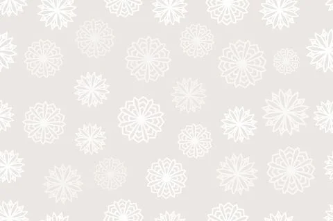 Snow flake Christmas seamless pattern delicate dusty color Stock Illustration