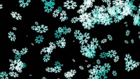 Snow flake crystal particle loop animation Stock Footage 146823347