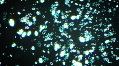 Snow flake crystal particle loop animation Stock Footage 146823378