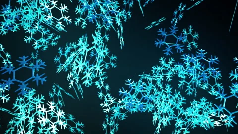 Snow flake crystal particle loop animation Vídeo Stock 146823411