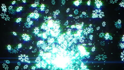 Snow flake crystal particle loop animation Stock Footage 146823430