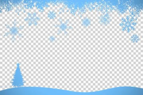 Snow flake frame in blue Stock Illustration