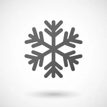 Snow flake  icon on white background Stock Illustration