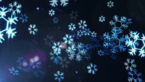 Snow flake loop animation Video stock 166084171