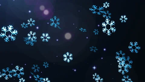 Snow flake loop animation Video stock 166084629
