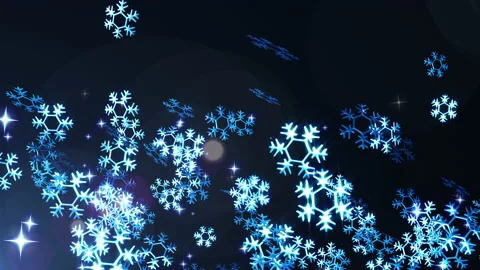 Snow flake loop animation Video stock 166084645