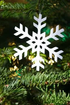 Snow flake shape christmas Stock Photos