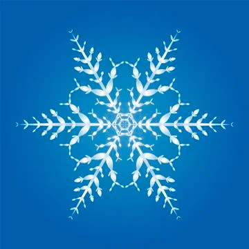 Snow Flake Single Crystal Stock Illustration