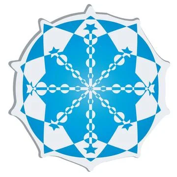 Snow flake sticker Snow flake sticker, isolated vector Copyright: xZoonar.... Stock Photos