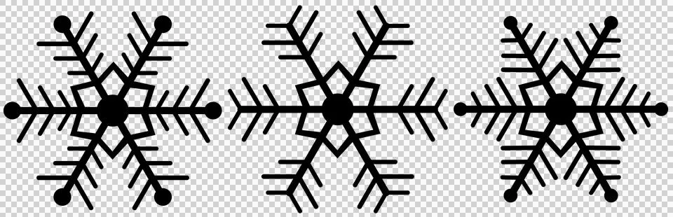 Snow flake three with different design Stock Illustration