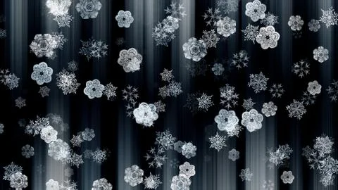 Snow flakes abstract Stock Illustration
