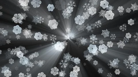 Snow flakes abstract Stock Illustration