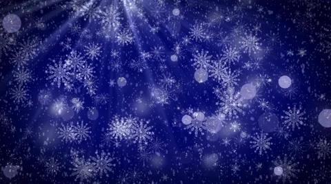 Snow Flakes Background with Bokeh Lights Stock Footage 44148058