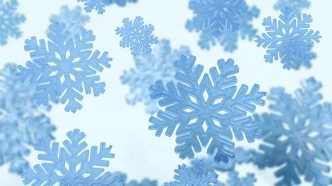 The Snow flakes  for Background concept 3d rendering.. Stockillustratie