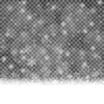 Snow flakes background with transparency Stock Illustration