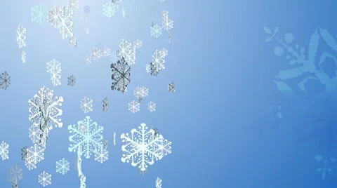 Snow Flakes Blue Stock Footage 44459790