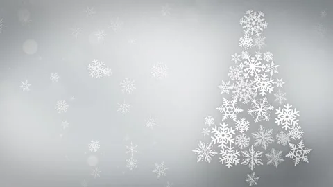 Snow Flakes Christmas Tree Stock Footage 317840272