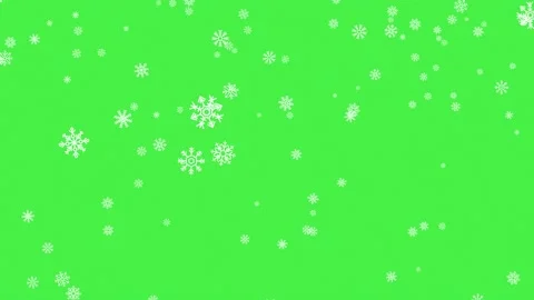 Snow flakes fall on green screen animation. Christmas winter background footage Stock Footage 230981409