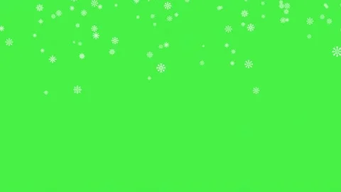 Snow flakes fall on green screen animation. Christmas winter background footage Stock Footage 230981442